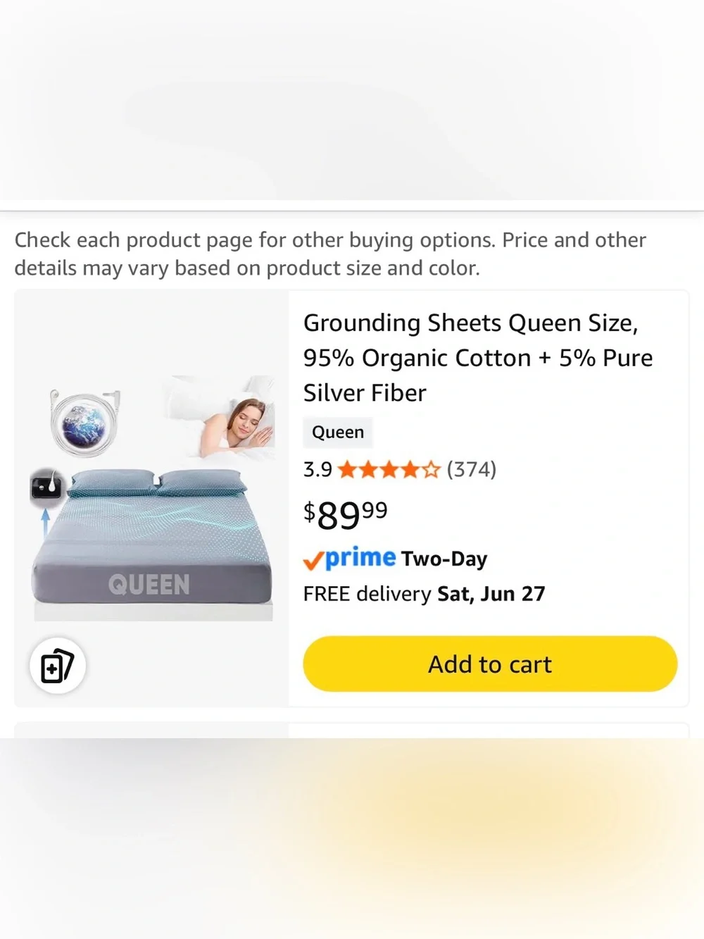 Grounding sheets Queen size. 95% Organic Cotton + 5 % pure silver fiber